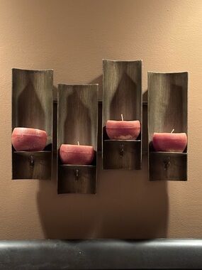 Wall Sconces w/ Round Pillar Candles
